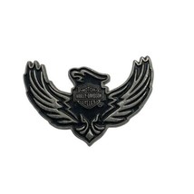 Vintage Harley Davidson Motorcycles Collectible Pin Black Enamel Eagle F... - £18.24 GBP