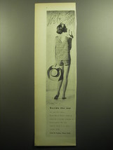 1958 Lord &amp; Taylor Rose Marie Reid Swim suit Ad - Beside the sea - £14.48 GBP