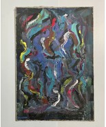 1970s French Master Milo Vojic (1923-2004) Vintage Abstract oil painting... - €249,27 EUR