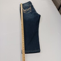 Code Bleu MAYA Women's Blue Cotton Blend Cropped Denim Jeans Size 10 (32×23) image 11