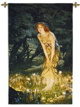 34x52 MIDSUMMER EVE Woman Fairy Faeries Forest Nature Tapestry Wall Hanging - $158.40