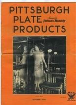 Pittsburgh Plate Products Magazine October 1933 Formerly Patton&#39;s Monthly - $17.80