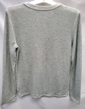 Boys' Medium (8/10) Long Sleeve Double Knit Henley Shirt - Cat & Jack Lt.Gray image 3