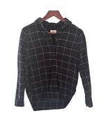 Marine Layer Womens Kierra Flannel Popover Shirt Black XS Windowpane Nau... - $19.99