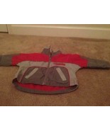 Wilson Toddler Boys Red  Gray Zip Up Windbreaker Track Jacket Size 12 Mo... - £30.40 GBP