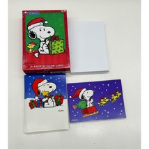 Hallmark Peanuts Boxed Holiday Christmas Greeting Card 24 Cards Snoopy W... - $14.01