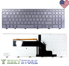 New Keyboard For Dell Inspiron 15-7000 15-7537 NSK-LG0LN-A00 Backlit Us Sliver - £43.05 GBP