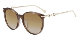 Gucci Women&#39;s GG0885SA 004 Sunglasses Havana Gold/Brown Gradient Lenses ... - $212.43