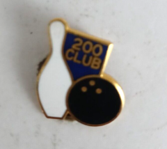 Vintage 200 Club Bowling Pin &amp; Ball Bowling Lapel Hat Pin - £5.04 GBP