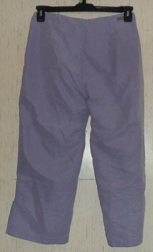EXCELLENT WOMENS WOOLRICH LIGHT PURPLE GINGHAM CHECK CAPRI PANT  SIZE 6 Item image 2