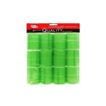 Hair Tools Cling Hair Rollers - Large Green 48 mm x 12  - £13.69 GBP