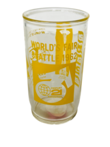 Worlds Fair 1962 Seattle Drinking Glass Mug Cup Yellow Century 21 Exposition vtg - £23.31 GBP
