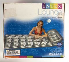 Intex 18 Pocket Adult Size Inflatable Pool Lounge Sunshine Silver - £19.77 GBP