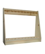 Pine Wooden Vertical 10 Place Gun Rack Long Rifle Locking Storage Display - $3,918.43 MXN