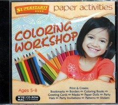 Paper Activities: Coloring Workshop (Ages 5-8) (CD, 2008) for Win/Mac -NEW in JC - $3.98