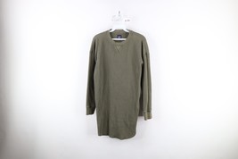 Gap Womens Size XS Faded Long Sleeve Waffle Thermal Knit Dress Olive Green - $39.55