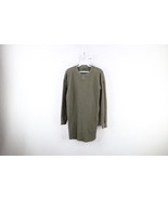 Gap Womens Size XS Faded Long Sleeve Waffle Thermal Knit Dress Olive Green - $39.55