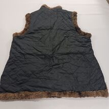 Three Hearts RN#45749 Girls/Women Black/Brown Reversible Full Zip Fleece Vest XL image 2