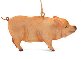 Kurt Adler Large Tin Pink Pig Farming Ornament NWT - £8.70 GBP