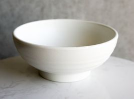 Pack Of 6 Contemporary Ridged 7.5&quot;D Matte White Melamine Salad Pasta Sou... - €66,56 EUR