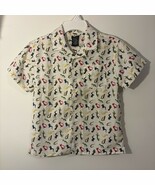 Claiborne Adorable Lizard Print Button Up Soft Short Sleeve Shirt Kids S... - $14.99