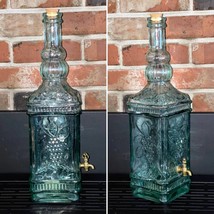 Vintage Green Glass Carafe Wine Decanter Bottle from Spain - £59.26 GBP