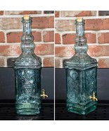 Vintage Green Glass Carafe Wine Decanter Bottle from Spain - £56.36 GBP