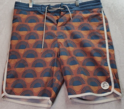 O&#39;Neill Swim Shorts Mens Size 34 Multi Geo Print Polyester Pockets Drawstring - £13.34 GBP