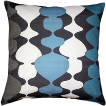 Lava Lamp Charcoal Blue 19x19 Throw Pillow, Complete with Pillow Insert - £32.85 GBP