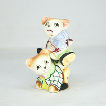 Vintage Stacked Bears Piggy Back Figural Salt And Pepper Shakers Japan - £19.89 GBP