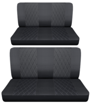 Front and Rear bench car seat covers fits 1961 Chevy Biscayne W/ diamond stitch - £109.26 GBP