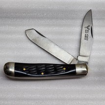 Vintage Handmade Whitetail Cutlery Steel 2 Blade Pocket Knife Black Stag Handle - £12.01 GBP