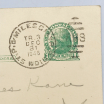 VTG 1946 St Paul &amp; Miles City RPO RMS Duplex Cancel Cover Jefferson Postcard - $9.49