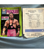 WWF WWE Program Volume 166 Bret Hart Cover Autographed Jake The Snake 02... - $490.01 MXN
