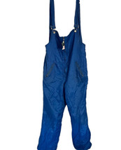 Vintage JC Penney Snowmobile Apparel Bib Pants Medium Large Blue Retro Ski Snow - £14.48 GBP