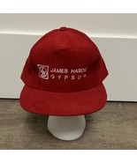 VTG NOS James Hardie Gypsum Red Corduroy Cap Hat Snapback - $25.00