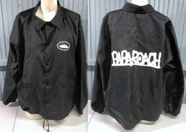 Papa Roach VTG 90&#39;s 4X Nylon Promo Jacket Made In USA Rare Black Nu Metal Rock - £119.68 GBP