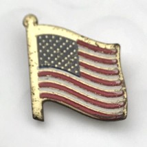 USA Flag Metal Vintage Pin Small Enamel United States Of America - $10.95