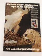 Gaines Burgers Vtg 1974 Print Ad - £7.77 GBP