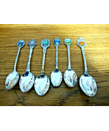 SOUVENIR SPOONS GERMANY SILVER  PLATED LOT OF 6 ENAMELED COATS OF ARMS  ... - $552.49 MXN