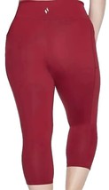 Skechers Go Walk Hw Mid Leggings ~ 19&quot; Inseam ~ Xl ~ Beet Red ~ Side Pockets - £24.29 GBP