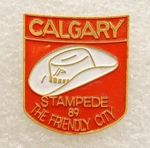 Vintage Jewelry Pin 1989 Calgary Stampede The Friendly City Event Souvenir - $12.86