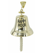 Nautical Marine Antiqued Brass Happy Hour Bell Wall Decor Dinner Bells Accent - $74.99