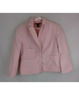 Vintage Apostrophe Stretch Women&#39;s Solid Pink Blazer Jacket Size 8 - $274.31 MXN