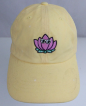 Yellow With Flower Emoji Women&#39;s Embroidered Adjustable Baseball Cap - $11.63