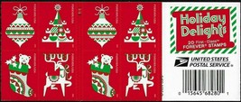 Holiday Delights  -  Stamps Book of 20  -  Postage Stamps Scott 5529a - $19.76
