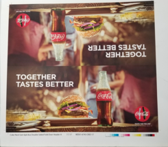 Coca-Cola® Together Tastes Better Bottle Hamburger Pre Release Advertisi... - $18.95