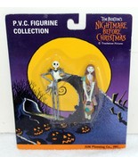 Nightmare Before Christmas Jack &amp; Sally PVC Figurines New on Card ~ Jun ... - £27.58 GBP