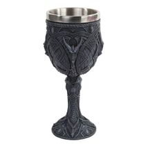 Guardian Dragon Wine Goblet Chalice Resin Body Stainless Steel Cup 6.75 ... - $25.98