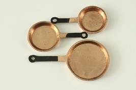 Vintage Dollhouse Doll House Toy Lot Shackman Copper Plate Kitchen Frying Pans - £12.64 GBP